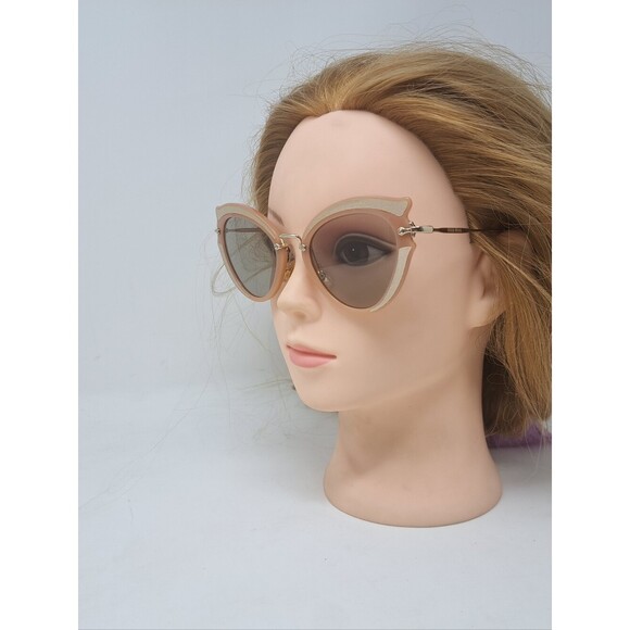 NWOT Miu Miu Women\'s Sunglasses Cat-Eye Pink Gold SMU 05S 52-23-140 Italy main image 9